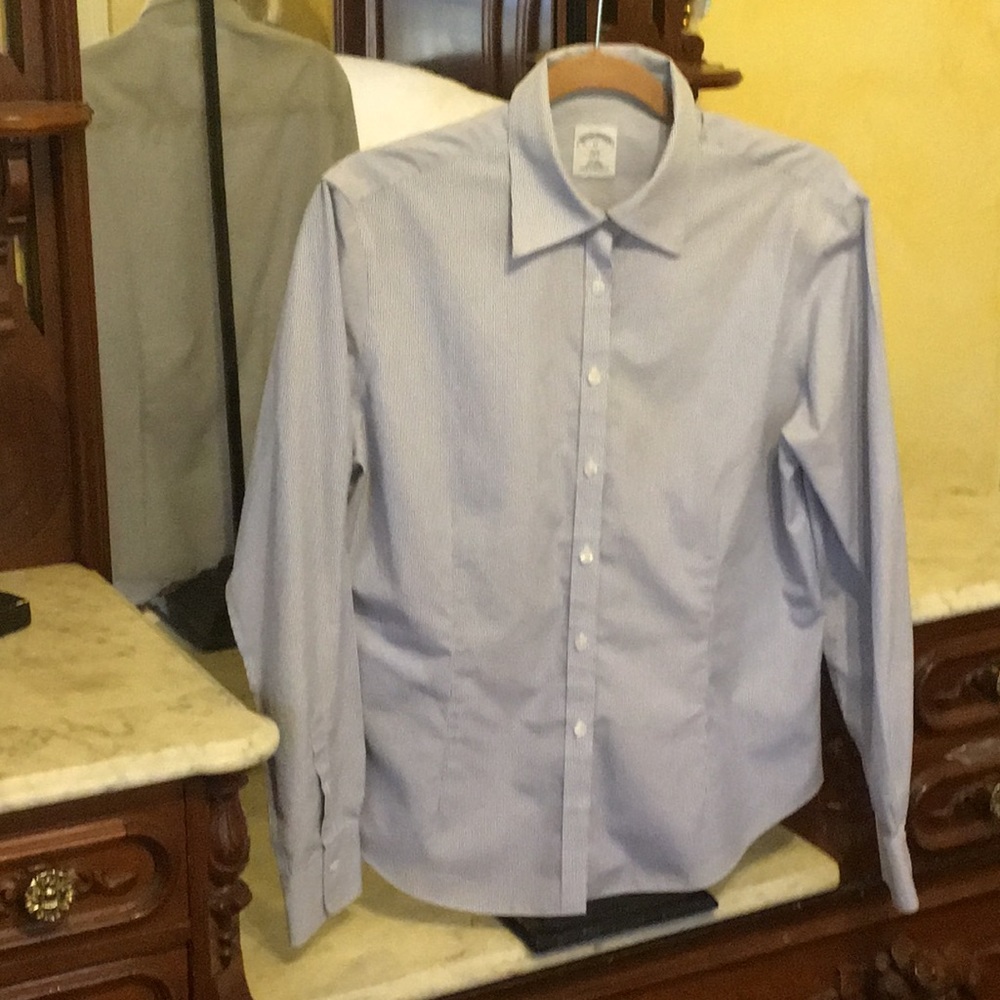 Brooks Brothers Non-Iron Fitted Stripe Dress Shirt